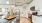 a kitchen with white cabinets